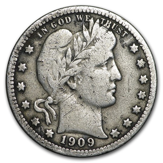 1909-O Barber Quarter Fine 1909-O Barber Quarter Fine